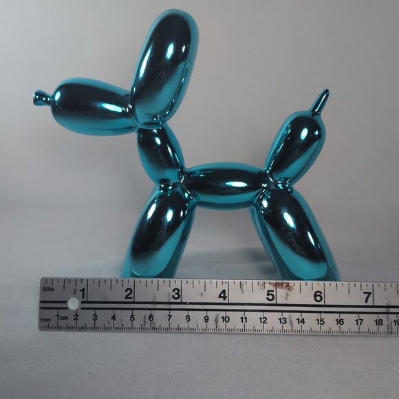 GP Green Tree Products Balloon Dog 6 1/2" Blue Chrome Jeff Koons Inspired - Picture 3 of 15